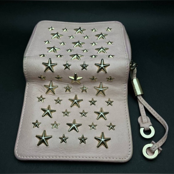 💕JIMMY CHOO STAR STUDDED COMPACT WALLET💕 - Picture 6 of 9